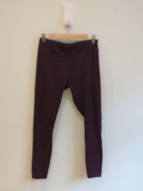 Pact Organic Plum Purple Cotton Leggings Women's Size Large Athleisure Active